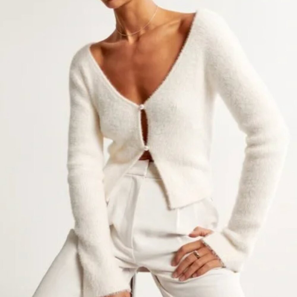 Abercrombie Ribbed Short Cardigan